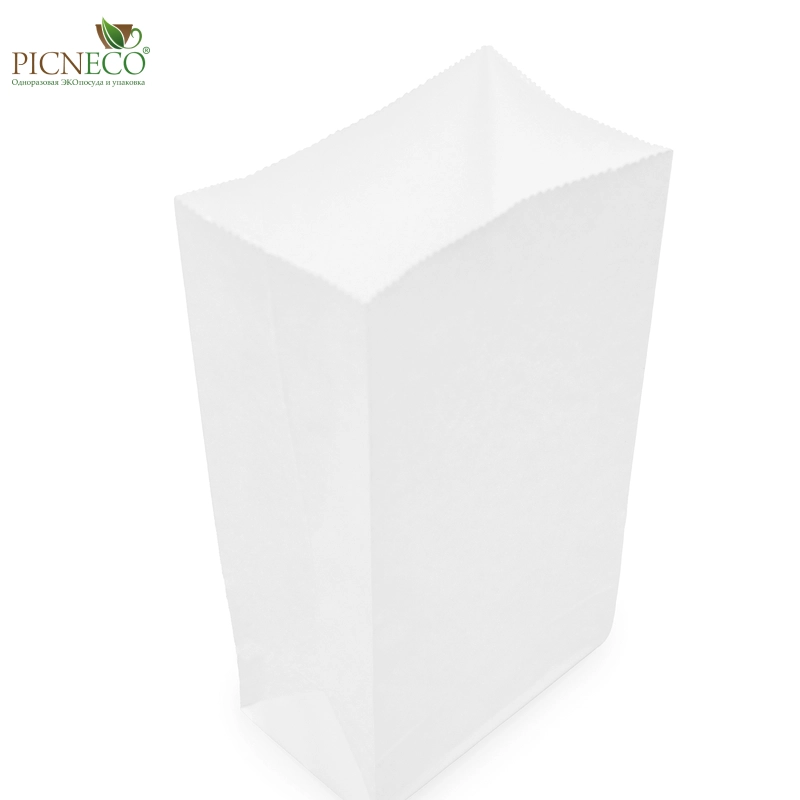 товар Бумажный пакет с прямоугольным дном, 80*50*170 мм, 65 г/м, белый BPD008